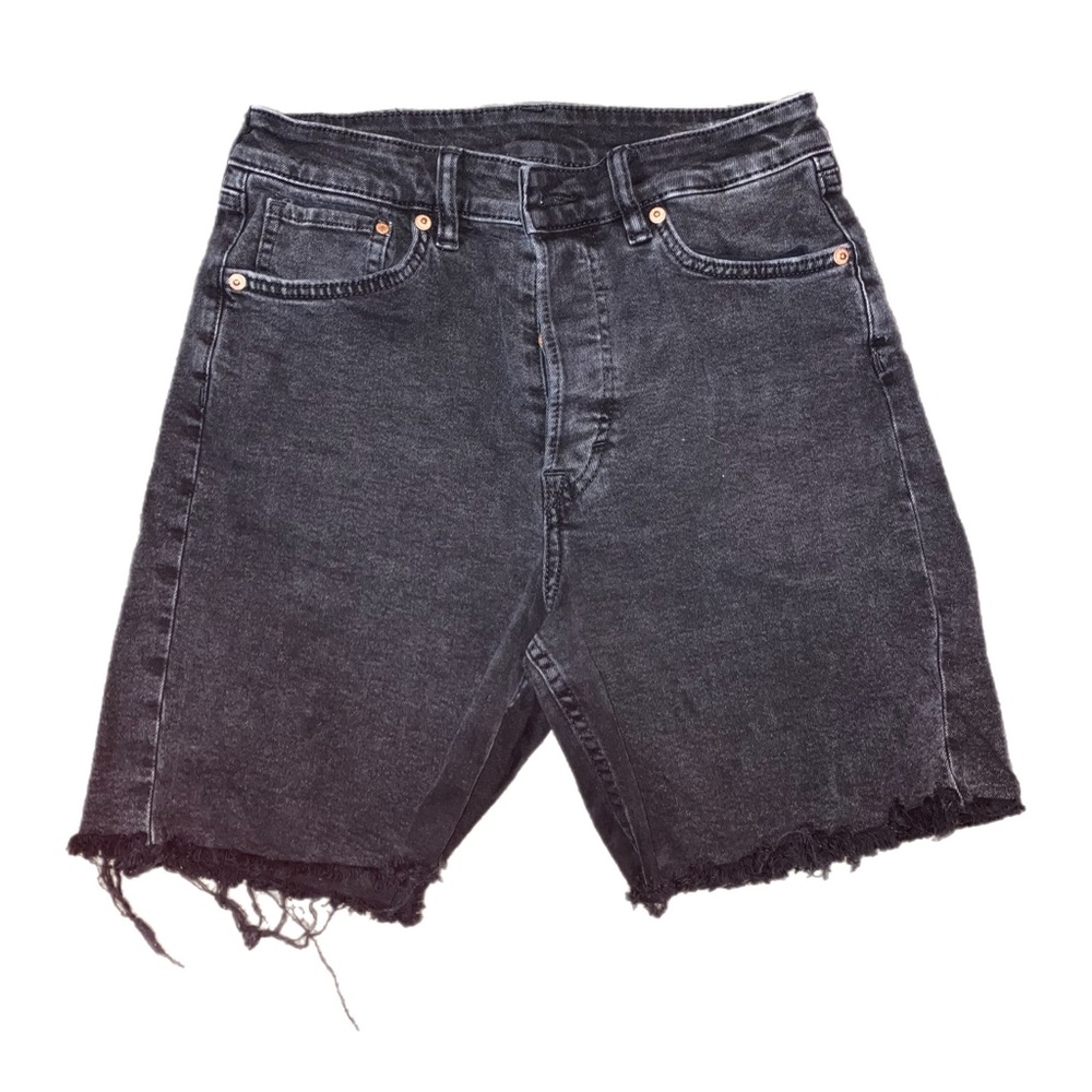 Black & denim shorts women size 6